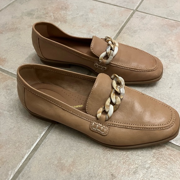 Clarks Sarafyna Iris Leather Flat Loafer - Nougat Leather - Picture 7 of 9